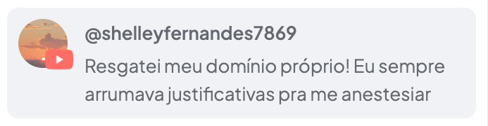 Depoimento de Shelley no YouTube